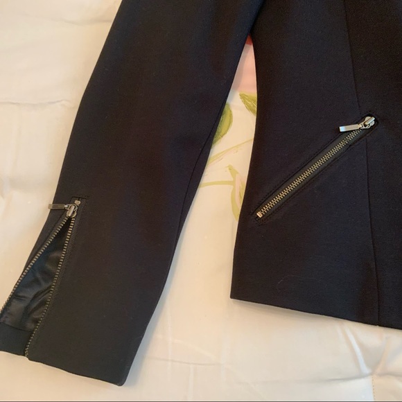 Laura petites Women’s Black Moto Jacket Size 2 - Picture 11 of 15